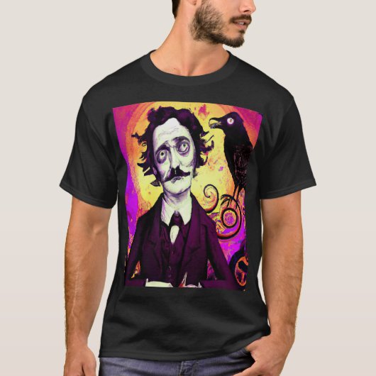 Halloween, Edgar Allen Poe, Raven, Nevermore T-shirt (Voorkant)
