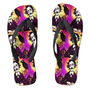 Halloween, Edgar Allen Poe, Raven, Nevermore Teenslippers