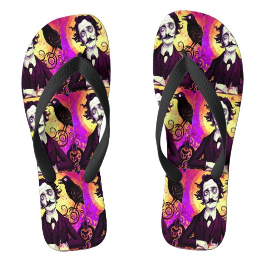Halloween, Edgar Allen Poe, Raven, Nevermore Teenslippers (Voetbed)