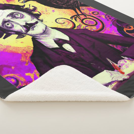 Halloween, Edgar Allen Poe, Raven, Nevermore Vlee Sherpa Deken (3/4)