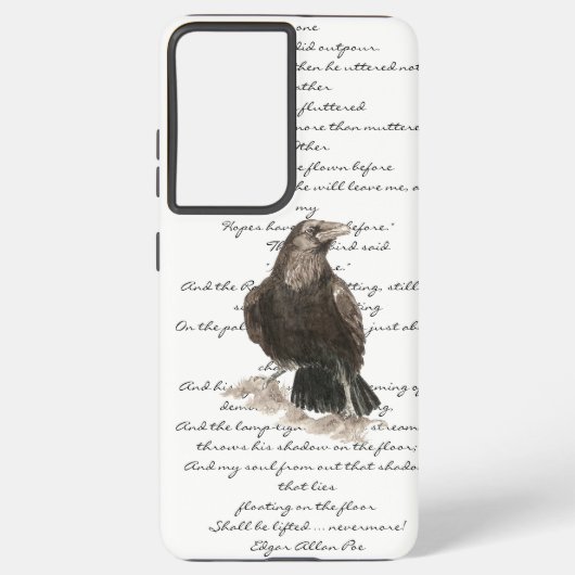 Halloween Edgar Allen Poe Raven Poem Samsung Galaxy Hoesje (Achterkant)