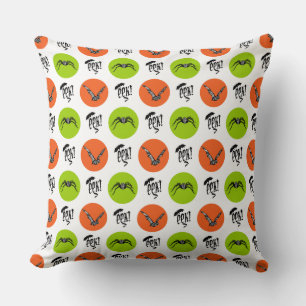 Halloween Eek Vleermuizen en Spinnen Patroon Kussen