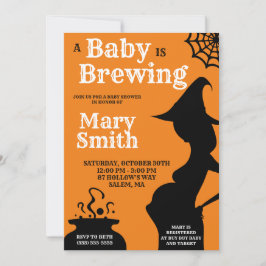 Halloween Een Baby Brouwt Baby Shower Uitnodiging