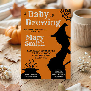 Halloween Een Baby Brouwt Baby Shower Uitnodiging