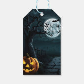 Halloween een beetje spook pompoen Baby shower Cadeaulabel (Achterkant)