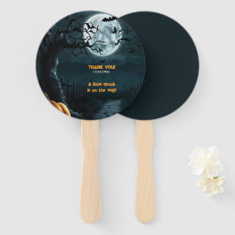 Halloween een beetje spook pompoen Baby shower Handwaaier