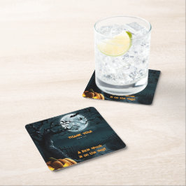 Halloween een beetje spook pompoen Baby shower Kartonnen Onderzetters