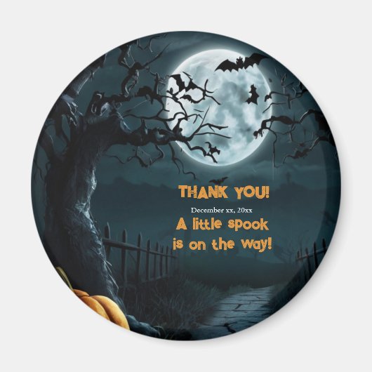 Halloween een beetje spook pompoen Baby shower Magneet (Voorkant)