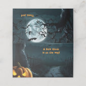 Halloween een beetje spook pompoen Baby shower Plaatskaartje (Buitenkant ongevouwen)