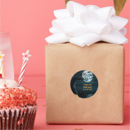 Halloween een beetje spook pompoen Baby shower Ronde Sticker