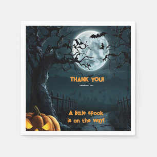 Halloween een beetje spook pompoen Baby shower Servet
