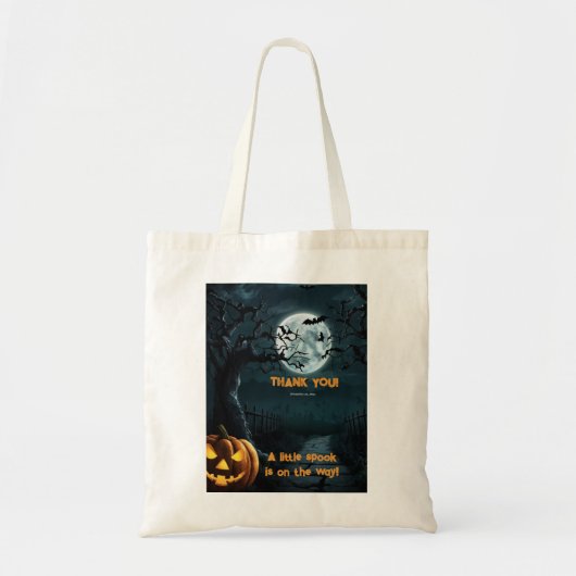 Halloween een beetje spook pompoen Baby shower Tote Bag (Voorkant)