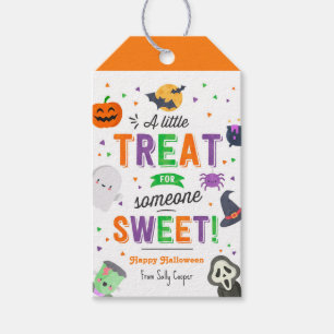 Halloween Een beetje Treat voor iemand die weet Cadeaulabel