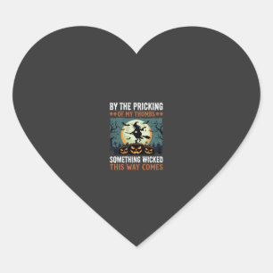 Halloween Een Boze Heks Pompoen Vintage Hart Sticker