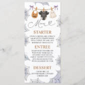Halloween Een Klein Boe 4x9 Menu Kaart (Voorkant)