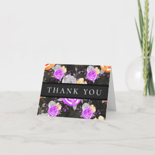 Halloween Een Kleine Boo  Bloemen Baby shower Bedankkaart