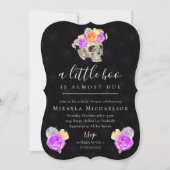 Halloween Een Kleine Boo  Bloemen Baby shower Kaart (Voorkant)