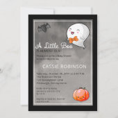 Halloween een Little Boo Ghost Boy Baby shower Kaart (Voorkant)