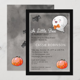 Halloween een Little Boo Ghost Boy Baby shower Kaart
