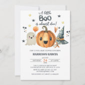 Halloween een Little Boo Pumpkin Baby shower Kaart (Voorkant)