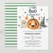 Halloween een Little Boo Pumpkin Baby shower Kaart (Voorkant / Achterkant)