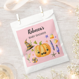Halloween een Little Boo Pumpkin Baby shower Pink Bedankzakje