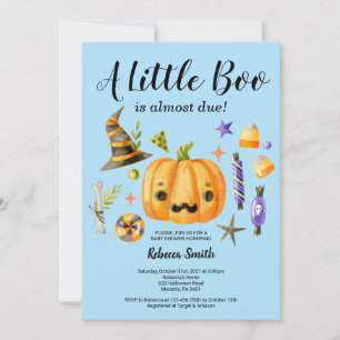 Halloween een Little Boo Pumpkin Boy Baby shower Kaart