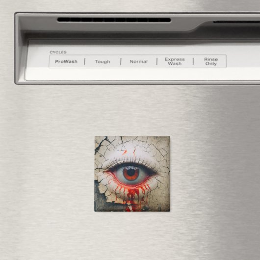 Halloween: een oog dat bloedmagneet weent magneet (Insitu (Vaatwasser))