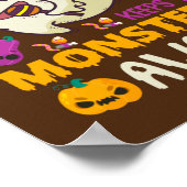 Halloween een Snoep per dag houdt de monsters weg Poster (Hoek)