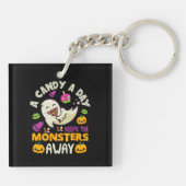 Halloween een Snoep per dag houdt de monsters weg Sleutelhanger (Achterkant)