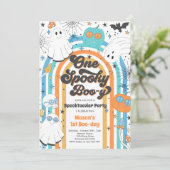 Halloween Een Spooky Boo-y Ghost 1e Verjaardag Kaart (Staand voorkant)