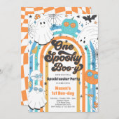 Halloween Een Spooky Boo-y Ghost 1e Verjaardag Kaart (Voorkant / Achterkant)