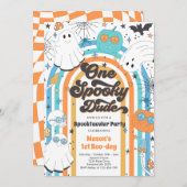 Halloween Een Spooky Dude Ghost 1e Verjaardagsfees Kaart (Voorkant / Achterkant)