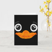 Halloween Eend Gezicht Kostuum Dieren Schattig Een Kaart (Gele Bloem)