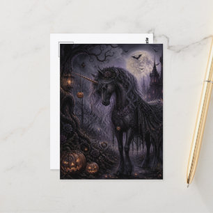 Halloween Eenhoorn Briefkaart