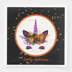 Halloween Eenhoorn Gezicht Meisjes Verjaardagsfees Servet