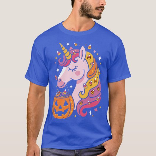 Halloween Eenhoorn Schattig grappig T-shirt (Voorkant)