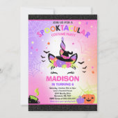 Halloween Eenhoorn Verjaardag Uitnodigen Halloween Kaart (Voorkant)