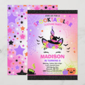 Halloween Eenhoorn Verjaardag Uitnodigen Halloween Kaart (Voorkant / Achterkant)