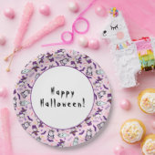 Halloween Eenhoorns Papieren Bordje (Feest)