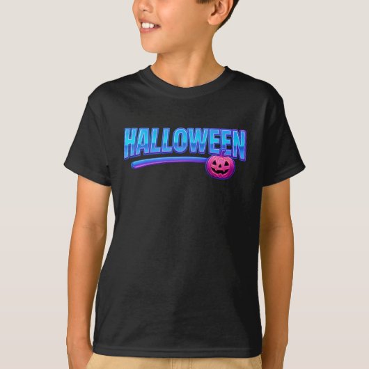 Halloween Eenvoudige Blauwe Neon Kleding Unisex Sc T-shirt (Voorkant)