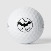 Halloween Eenvoudige Vliegende Vleermuizen Silhoue Golfballen (Voorkant)