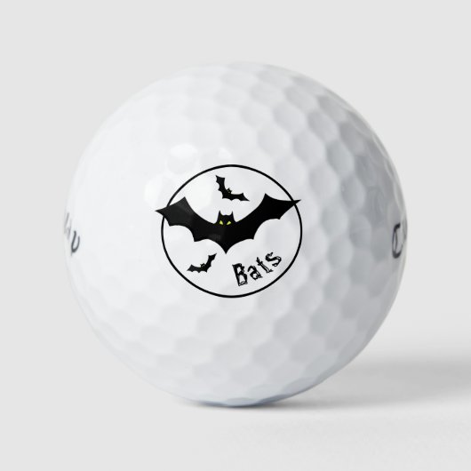Halloween Eenvoudige Vliegende Vleermuizen Silhoue Golfballen (Voorkant)