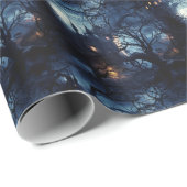 💀Halloween 🌑 "Eerie Midnight Manor" 🌑 Cadeaupapier (Rol Hoek)