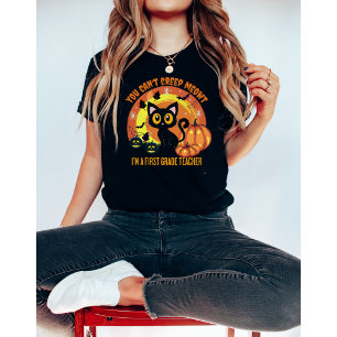 Halloween-eerste klas leraar-spooky-kleuterschool t-shirt