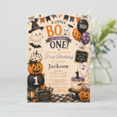 Halloween Eerste Verjaardagsfeestje Kaart (Staand voorkant)
