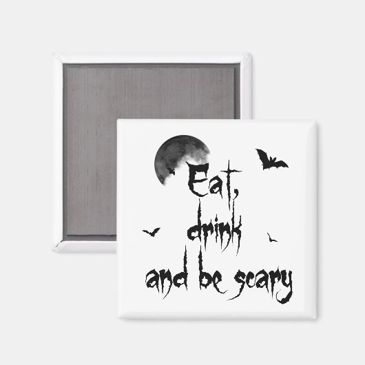 Halloween - eet, drink en ben eng magneet (Voorkant / Achterkant)