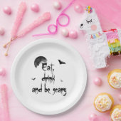 Halloween - eet, drink en ben eng papieren bordje (Feest)
