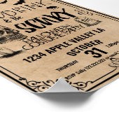 halloween eet drink en is een spookpartij poster (Hoek)