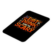 Halloween Eet, Drink En Wees Schrikbarend Magneet (Linkerzijde)